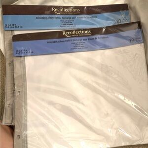 Recollections Clear Scrapbook Album Refill Pages